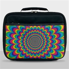 Psychedelic Colours Vibrant Rainbow Lunch Bag by Pakrebo