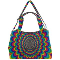 Psychedelic Colours Vibrant Rainbow Double Compartment Shoulder Bag