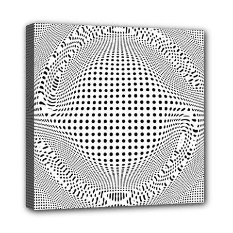 Illusion Form Shape Curve Design Mini Canvas 8  X 8  (stretched)