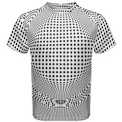 Illusion Form Shape Curve Design Men s Cotton Tee by Pakrebo