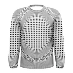 Illusion Form Shape Curve Design Men s Long Sleeve Tee by Pakrebo