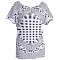 Illusion Form Shape Curve Design Women s Oversized Tee by Pakrebo