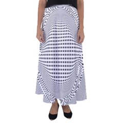 Illusion Form Shape Curve Design Flared Maxi Skirt by Pakrebo