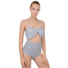 Illusion Form Shape Curve Design Scallop Top Cut Out Swimsuit by Pakrebo