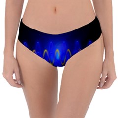 Light Shining Blue Frequency Sine Reversible Classic Bikini Bottoms by Pakrebo