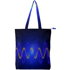 Light Shining Blue Frequency Sine Double Zip Up Tote Bag by Pakrebo