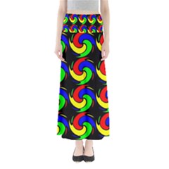 Swirls Pattern Seamless Wallpaper Full Length Maxi Skirt by Pakrebo