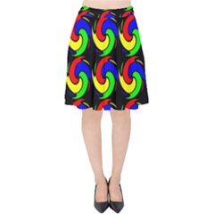 Swirls Pattern Seamless Wallpaper Velvet High Waist Skirt by Pakrebo