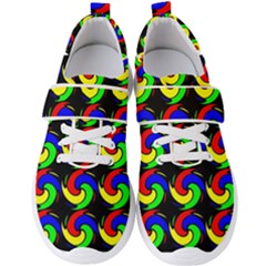 Swirls Pattern Seamless Wallpaper Men s Velcro Strap Shoes by Pakrebo