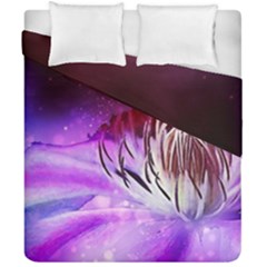 Clematis Structure Close Up Blossom Duvet Cover Double Side (california King Size) by Pakrebo