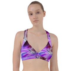 Clematis Structure Close Up Blossom Sweetheart Sports Bra by Pakrebo