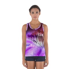 Clematis Structure Close Up Blossom Sport Tank Top  by Pakrebo