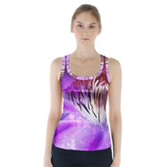 Clematis Structure Close Up Blossom Racer Back Sports Top by Pakrebo