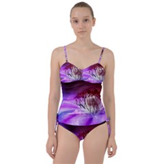 Clematis Structure Close Up Blossom Sweetheart Tankini Set by Pakrebo