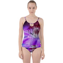 Clematis Structure Close Up Blossom Cut Out Top Tankini Set by Pakrebo