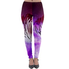 Clematis Structure Close Up Blossom Lightweight Velour Leggings by Pakrebo