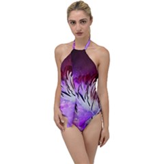 Clematis Structure Close Up Blossom Go With The Flow One Piece Swimsuit by Pakrebo