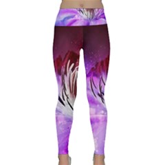 Clematis Structure Close Up Blossom Lightweight Velour Classic Yoga Leggings by Pakrebo