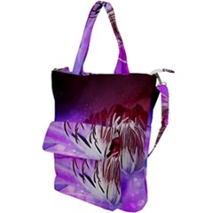 Clematis Structure Close Up Blossom Shoulder Tote Bag