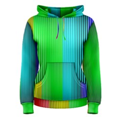 Lines Rainbow Colors Spectrum Color Women s Pullover Hoodie by Pakrebo