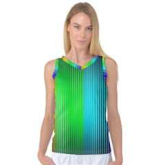 Lines Rainbow Colors Spectrum Color Women s Basketball Tank Top by Pakrebo