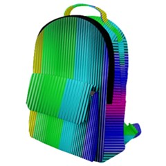 Lines Rainbow Colors Spectrum Color Flap Pocket Backpack (small) by Pakrebo