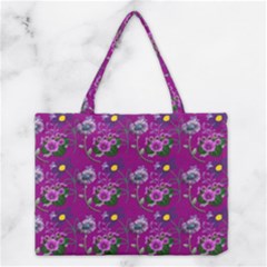 Flower Background Wallpaper Medium Tote Bag by Pakrebo