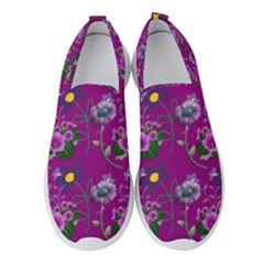 Flower Background Wallpaper Women s Slip On Sneakers by Pakrebo