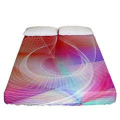 Background Nebulous Fog Rings Fitted Sheet (queen Size) by Pakrebo