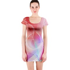 Background Nebulous Fog Rings Short Sleeve Bodycon Dress by Pakrebo