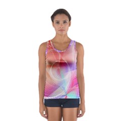 Background Nebulous Fog Rings Sport Tank Top  by Pakrebo