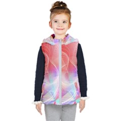 Background Nebulous Fog Rings Kids  Hooded Puffer Vest by Pakrebo