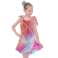 Background Nebulous Fog Rings Kids  Tie Up Tunic Dress by Pakrebo