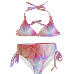 Background Nebulous Fog Rings Kids  Classic Bikini Set by Pakrebo