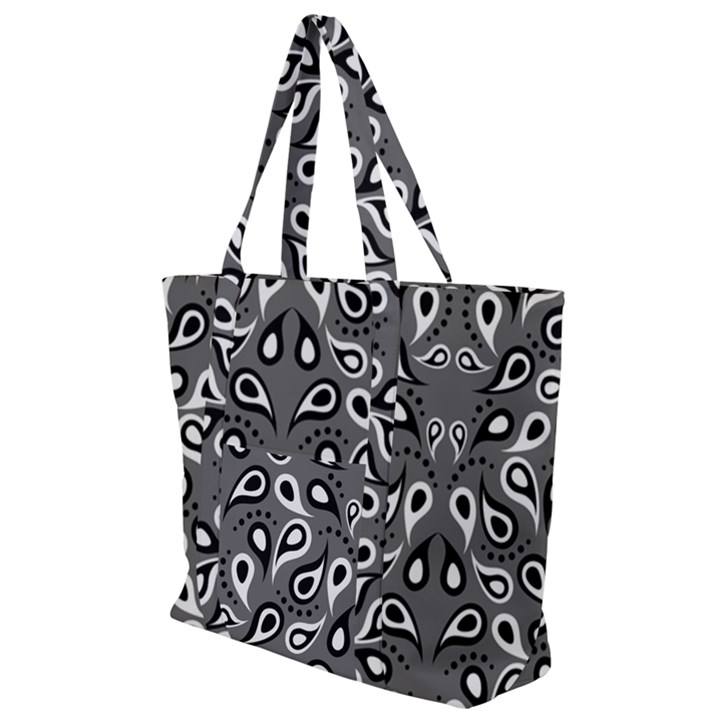 Paisley Pattern Paisley Pattern Zip Up Canvas Bag