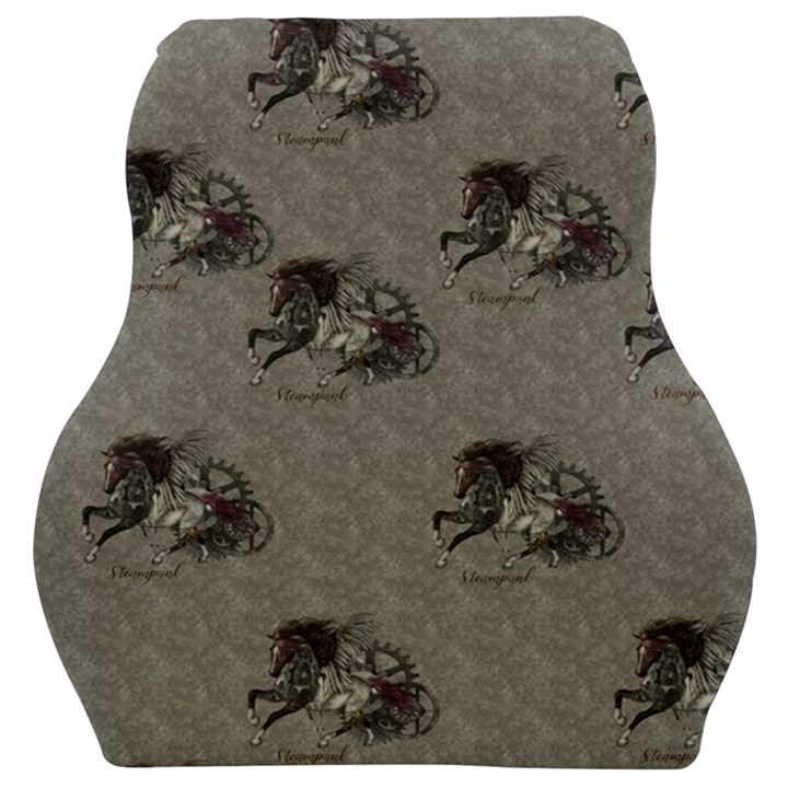 Awesome Steampunk Horse With Wings, Wonderful Pattern Car Seat Velour Cushion 