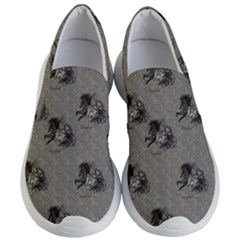 Awesome Steampunk Horse With Wings, Wonderful Pattern Women s Lightweight Slip Ons by FantasyWorld7