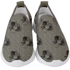 Awesome Steampunk Horse With Wings, Wonderful Pattern Kids  Slip On Sneakers