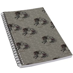 Awesome Steampunk Horse With Wings, Wonderful Pattern 5 5  X 8 5  Notebook