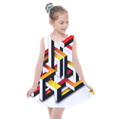 Maze Illusion Drawing Vector Kids  Summer Dress