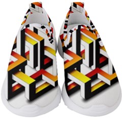 Maze Illusion Drawing Vector Kids  Slip On Sneakers