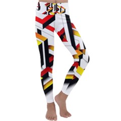 Maze Illusion Drawing Vector Kids  Lightweight Velour Classic Yoga Leggings