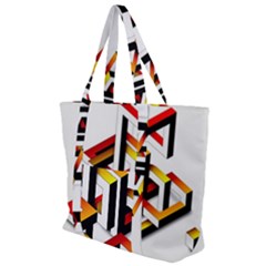 Maze Illusion Drawing Vector Zip Up Canvas Bag by Pakrebo