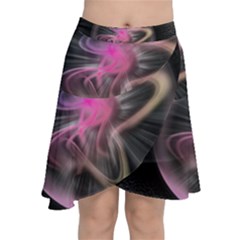 Stress Fractal Round Ball Light Chiffon Wrap Front Skirt by Pakrebo