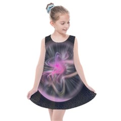 Stress Fractal Round Ball Light Kids  Summer Dress