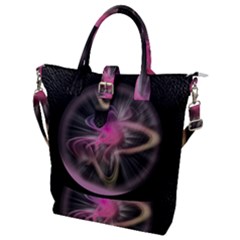 Stress Fractal Round Ball Light Buckle Top Tote Bag by Pakrebo