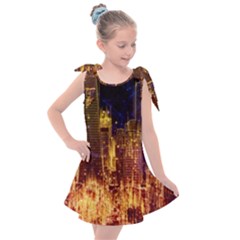 City View San Francisco Usa Kids  Tie Up Tunic Dress by Pakrebo