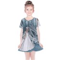 Wonderful Girl With Ice Dragon Kids  Simple Cotton Dress View1