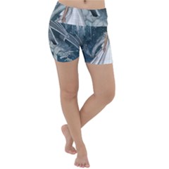 Wonderful Girl With Ice Dragon Lightweight Velour Yoga Shorts by FantasyWorld7