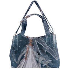 Wonderful Girl With Ice Dragon Double Compartment Shoulder Bag